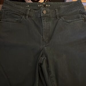 White House Black Market Dark Green Skinny Ankle Jeans (Size 8)